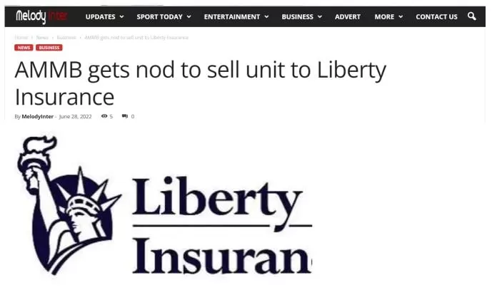 AMMB gets nod to sell unit to Liberty Insurance