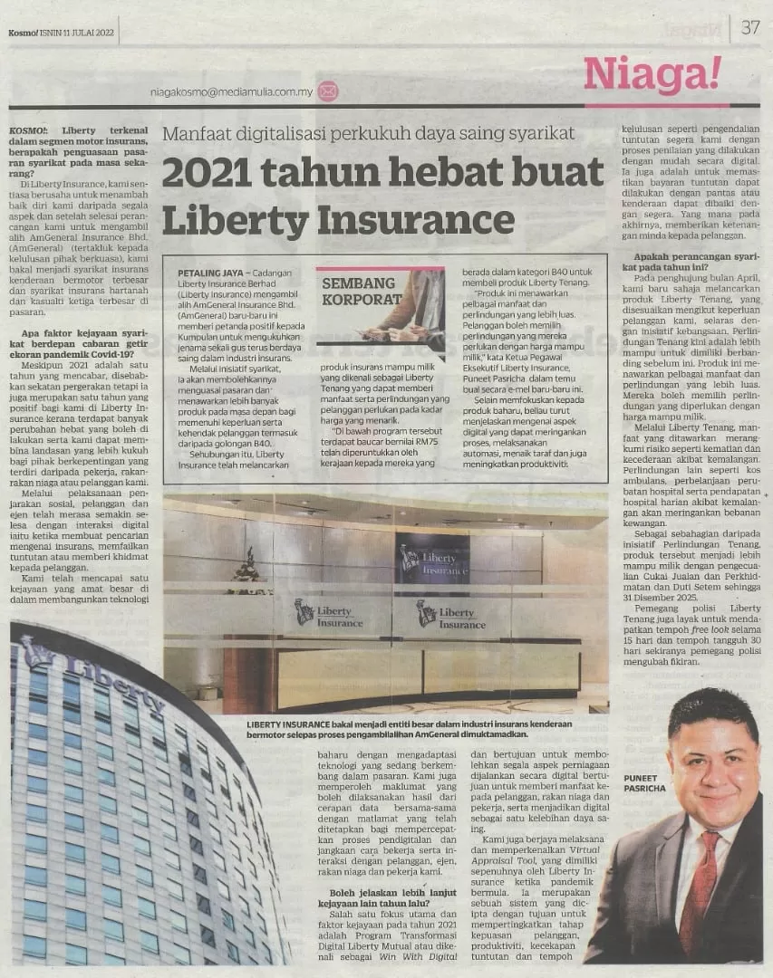 2021 tahun hebat buat Liberty Insurance